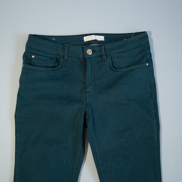ZARA DARK GREEN JEANS - Picture 3 of 13